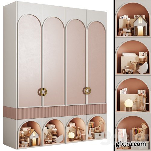 3dsky Pro - Children\'s modular wardrobe in neoclassical style 10