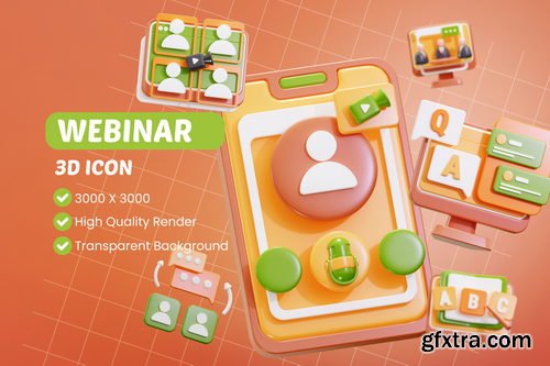 Iconscout - Webinar 3D Icon Pack
