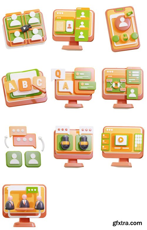 Iconscout - Webinar 3D Icon Pack