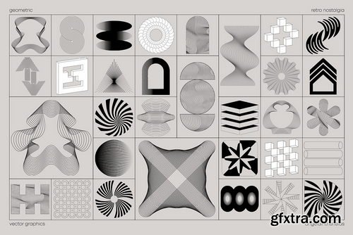 CreativeMarket - GEOCORPORATE Retro Vector Elements - 92437905