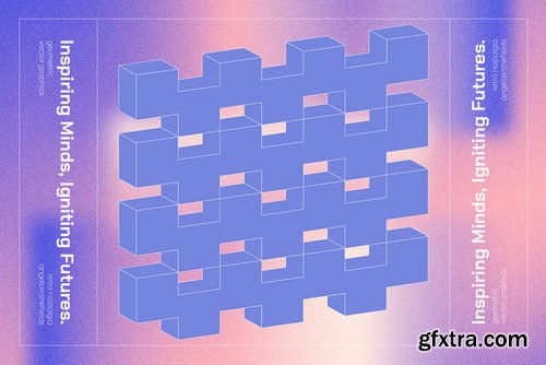 CreativeMarket - GEOCORPORATE Retro Vector Elements - 92437905