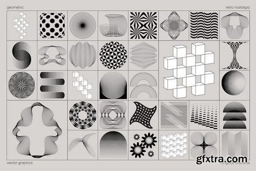 CreativeMarket - GEOCORPORATE Retro Vector Elements - 92437905