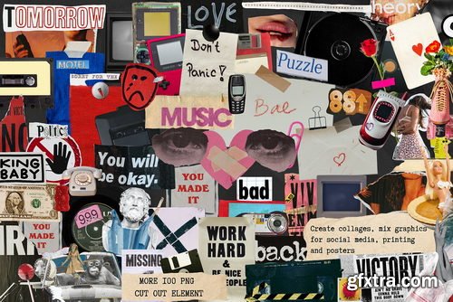 CreativeMarket - MIXED MEDIA SET my NOSTALGIA - 14481259