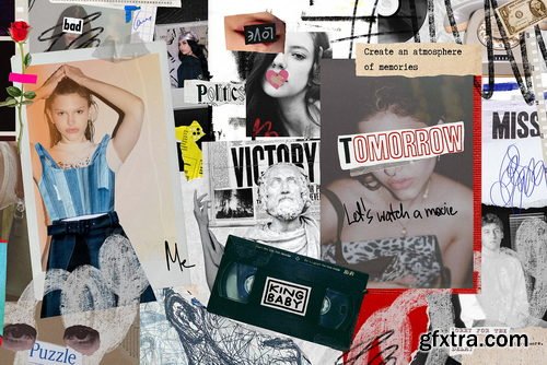 CreativeMarket - MIXED MEDIA SET my NOSTALGIA - 14481259