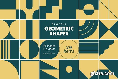 CreativeMarket - Duotone Geo Shapes - 91743062