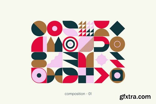 CreativeMarket - Duotone Geo Shapes - 91743062