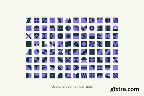 CreativeMarket - Duotone Geo Shapes - 91743062