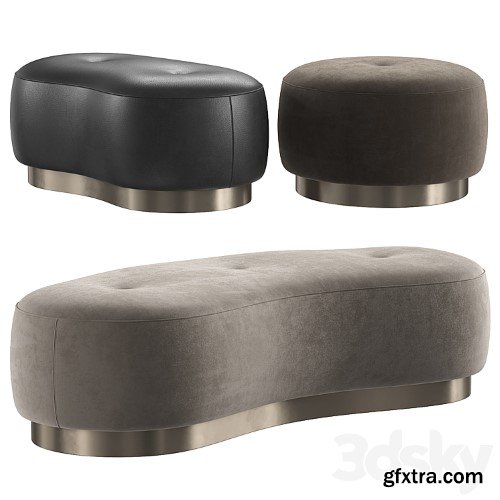 3dsky Pro - Torii Bold Pouf by Minotti