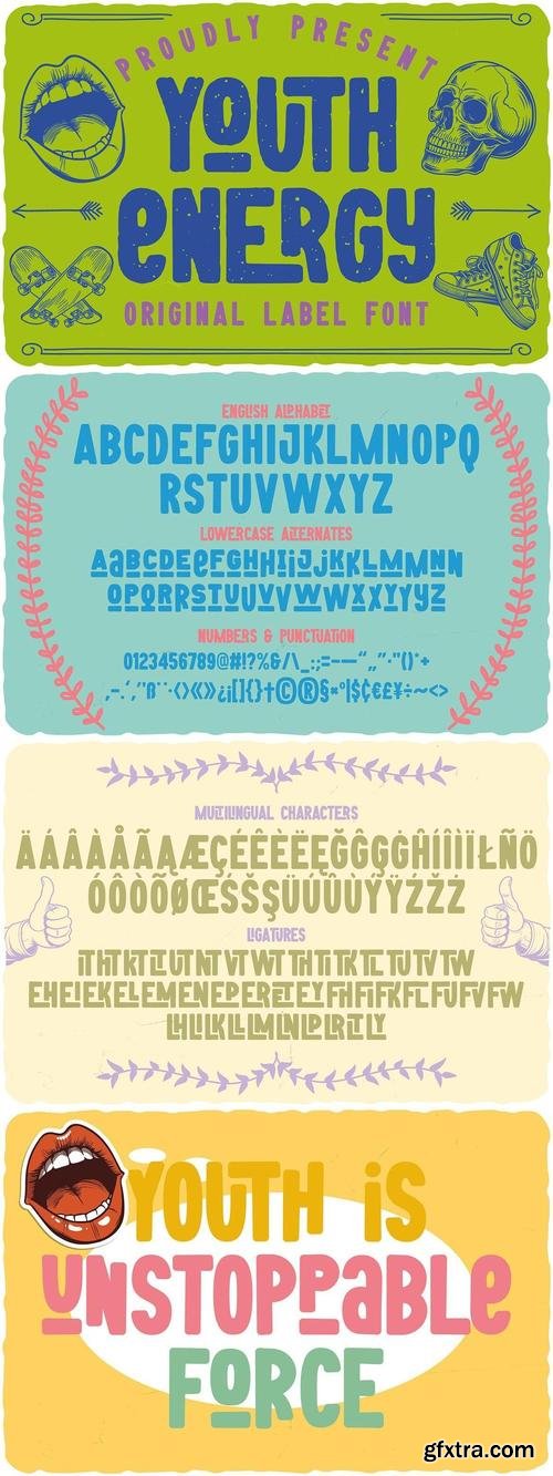 Youth Energy Label Font