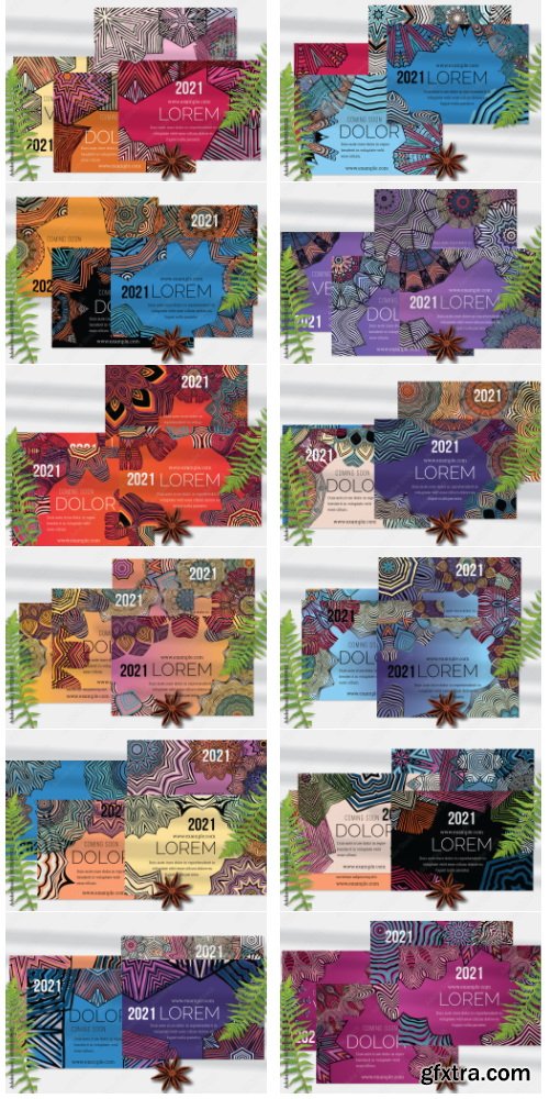 Flyer Layout With Ethnic Mandala And Tribal Lace Flower Elements 31xAI