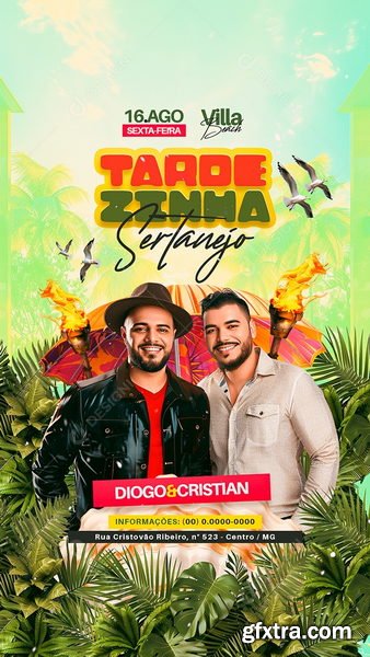 Designi - Story Flyer Tardezinha Sertanejo Social Media PSD Editável