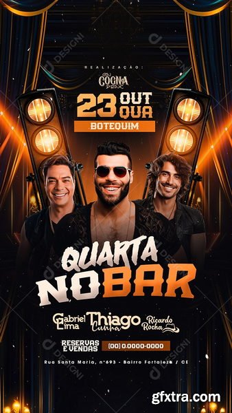 Designi - Story Flyer Quarta No Bar Social Media PSD Editável