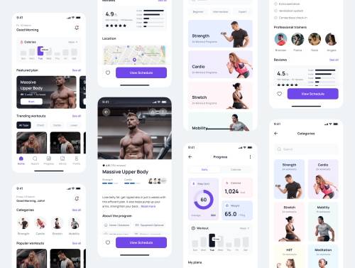 'Sporter - Fitness & Workout App UI Kit'