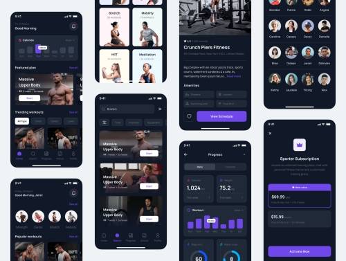 'Sporter - Fitness & Workout App UI Kit'