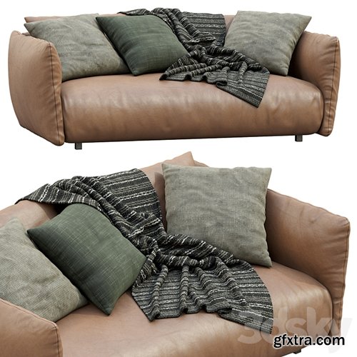 3dsky Pro - Meridiani Leather Sofa SCOTT