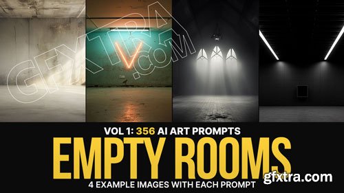 356 Midjourney Prompts for Empty Rooms
