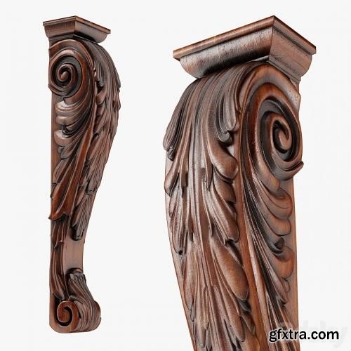 3dsky Pro - Wood Corbel-14