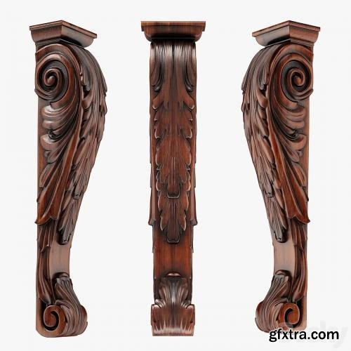 3dsky Pro - Wood Corbel-14