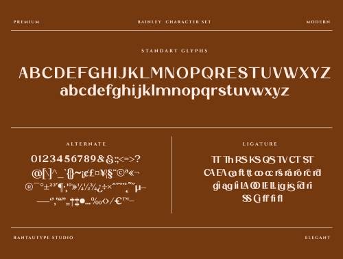 'Bainley Modern Feminine Typeface'