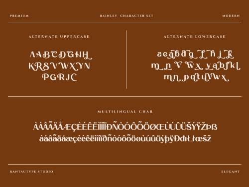 'Bainley Modern Feminine Typeface'