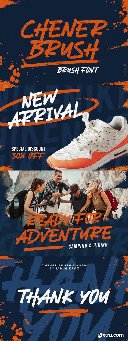 Chener Brush - Handbrush Font