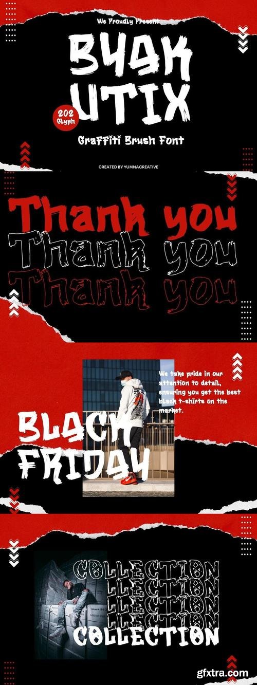 Byakutix - Graffiti Brush Font