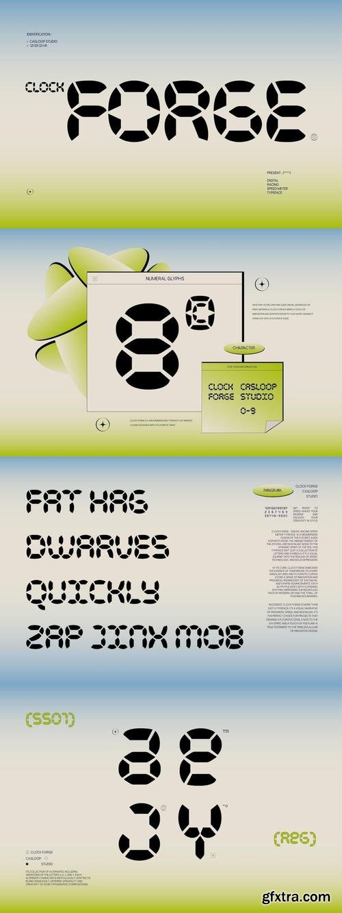 Clock Forge - Digital Racing Speed Meter Pixel