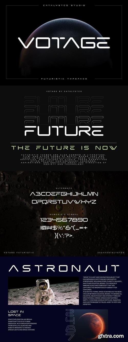 Votage Futuristic Typeface