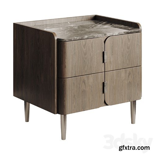 3dsky Pro - Light Luxury K32 Wood Bedside Table