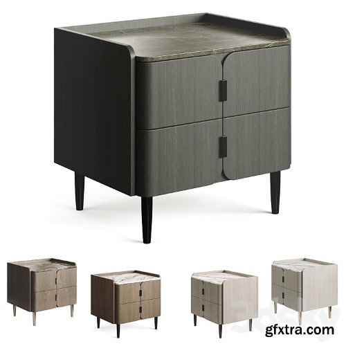 3dsky Pro - Light Luxury K32 Wood Bedside Table