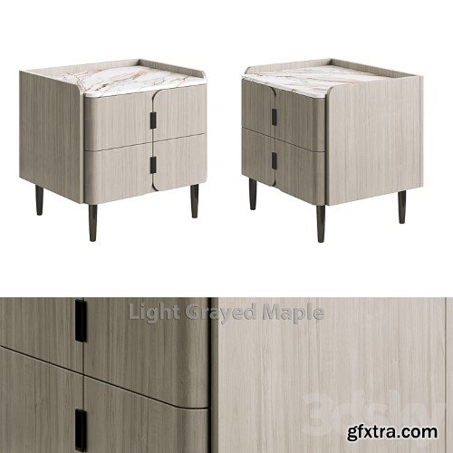 3dsky Pro - Light Luxury K32 Wood Bedside Table