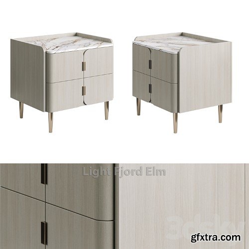 3dsky Pro - Light Luxury K32 Wood Bedside Table