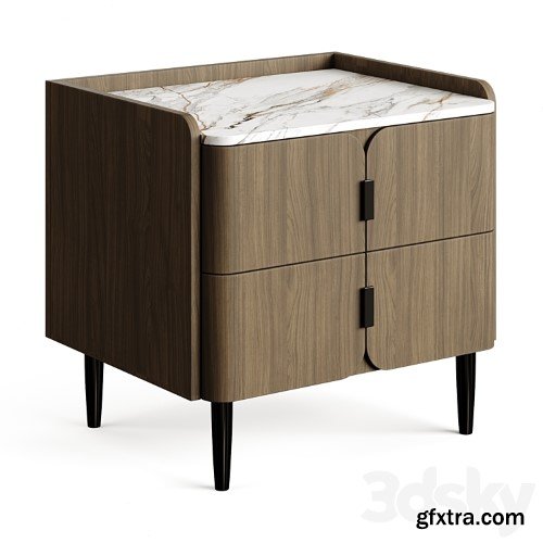 3dsky Pro - Light Luxury K32 Wood Bedside Table