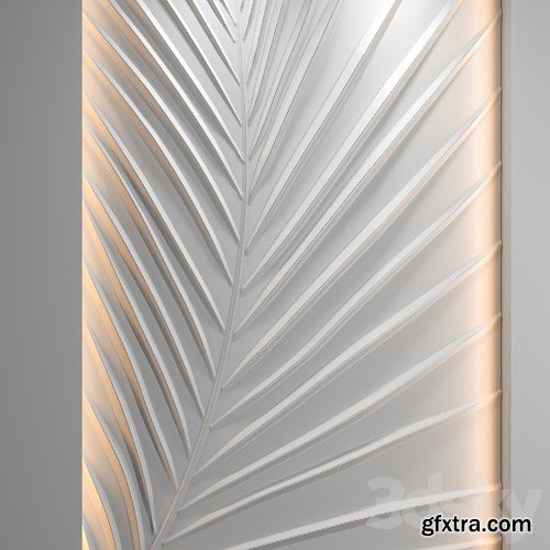 3dsky Pro - Bas-relief Palm leaf