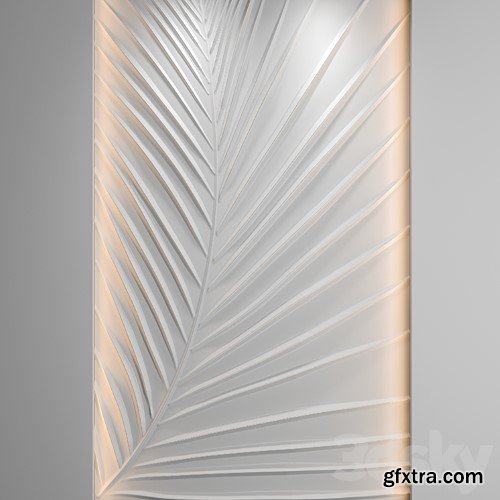 3dsky Pro - Bas-relief Palm leaf