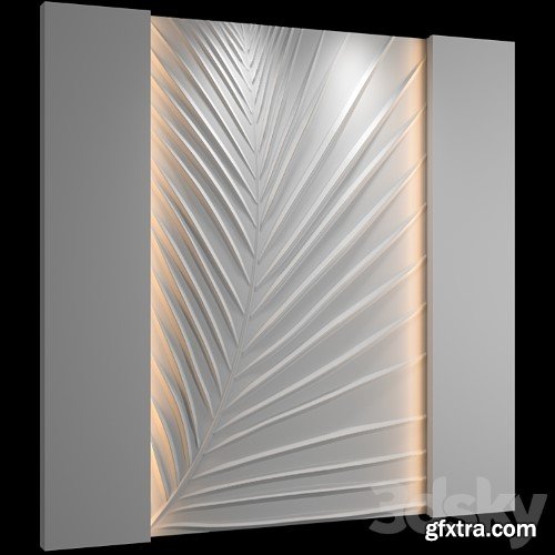 3dsky Pro - Bas-relief Palm leaf