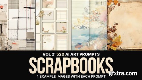 520 Midjourney Prompts For Scrapbooks: Vol 2