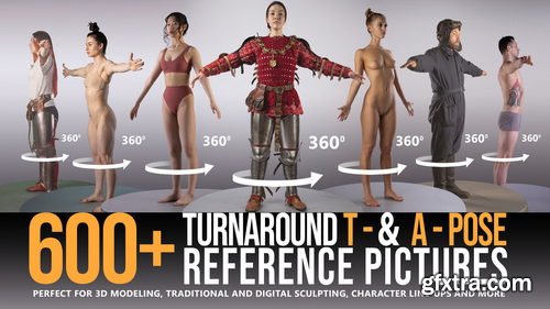 Artstation - 600+ Turnaround T- & A-Pose Reference Pictures