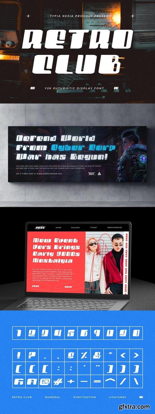 Retro Club - Bold Italic Futuristic Display font