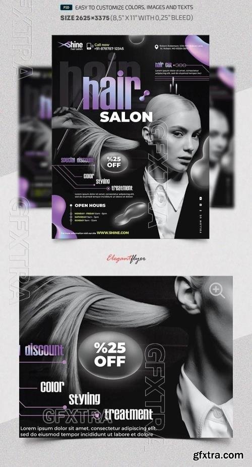 Hair Salon - Premium Flyer template (PSD) Hair Salon - Premium Flyer template (PSD)
