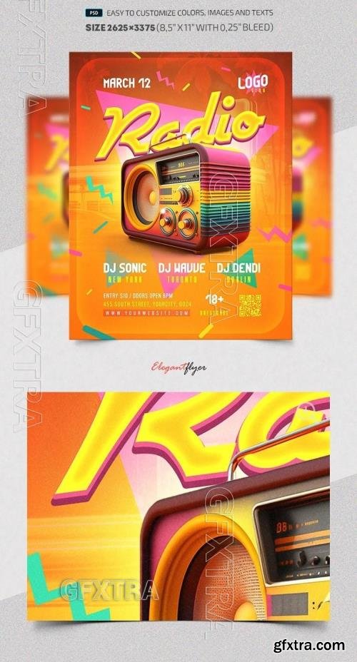 Radio Party - Premium Flyer template (PSD)