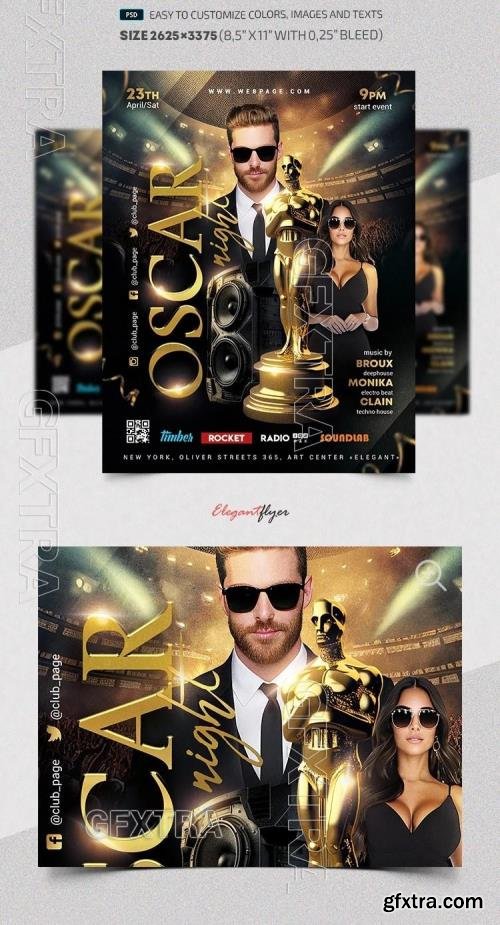 Oscar Night Party - Premium Flyer template (PSD) Oscar Night Party - Premium Flyer template (PSD)