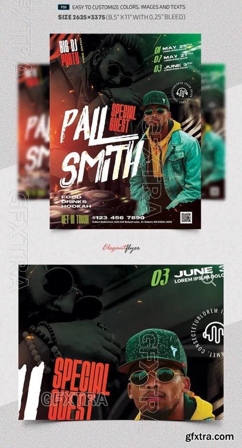 Special Guest DJ Flyer - Premium Flyer template (PSD) Special Guest DJ Flyer - Premium Flyer template (PSD)