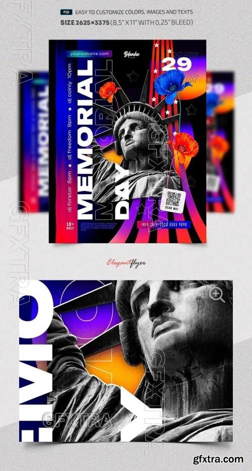 Modern Memorial Day - Premium Flyer template (PSD) Modern Memorial Day - Premium Flyer template (PSD)