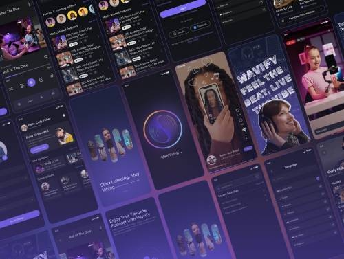 'Wavify – AI Powered Podcast Mobile App UI Kit'