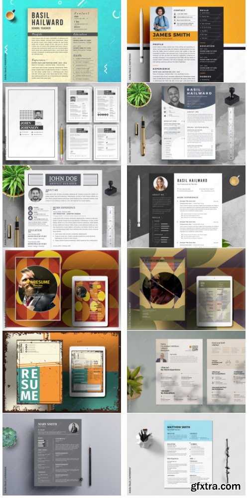 Creative Resume Layout Bundle #2 71xIND