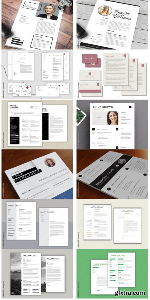 Creative Resume Layout Bundle #2 71xIND