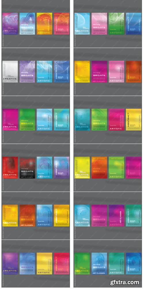 Flyer Layout With Curvy Lines On Bright Gradient Glow 29xAI