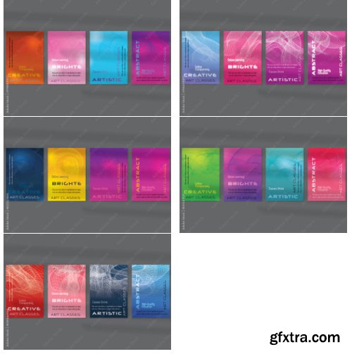 Flyer Layout With Curvy Lines On Bright Gradient Glow 29xAI