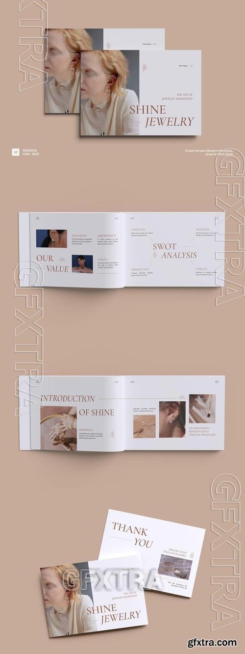 Cream Brown Modern Minimalist Pitch Deck | 002 WBF89CJ